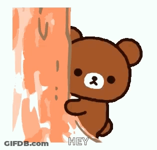 Brown Teddy Bear Peeking Behind Wall GIF