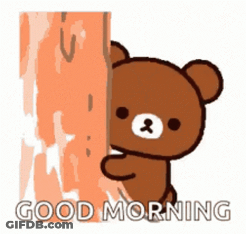 Brown Teddy Bear Saying Good Morning GIF