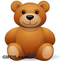 Brown Teddy Bear Sitting GIF