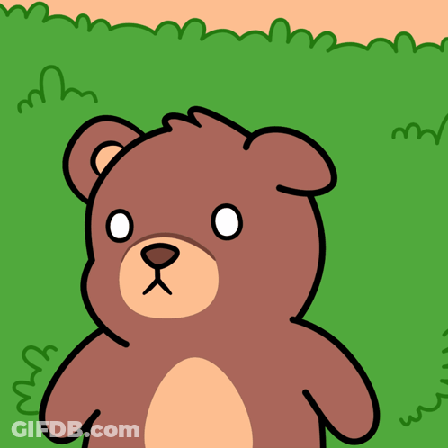 Brown Teddy Bear Standing In Grass GIF