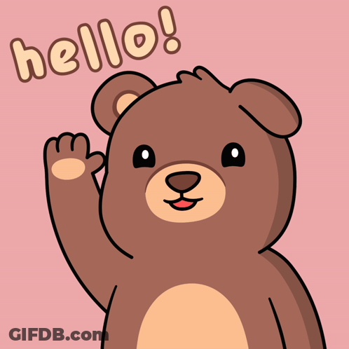 Brown Teddy Bear Waving Saying Hello GIF