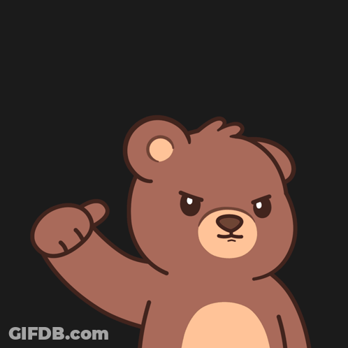 Brown Teddy Bear With Angry Expression GIF