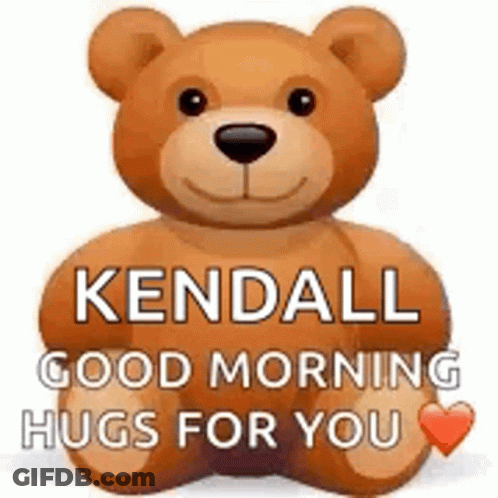 Brown Teddy Bear With Good Morning Hugs GIF