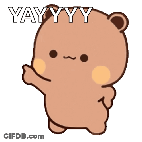 Brown Teddy Bear With Yayyy GIF