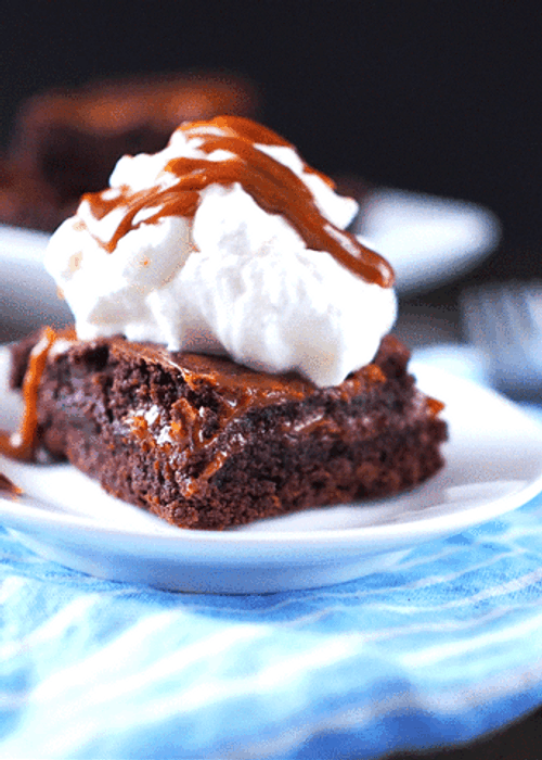 Brownie Whipped Cream GIF