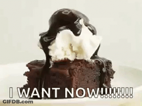 Brownie With Ice Cream Chocolate Sauce I Want Now GIF