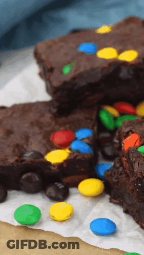 Brownie With M&Ms GIF