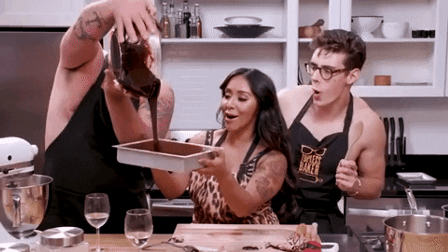 Brownies Baking Jersey Shore GIF