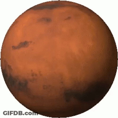 Brownish Colored Spinning Mars GIF