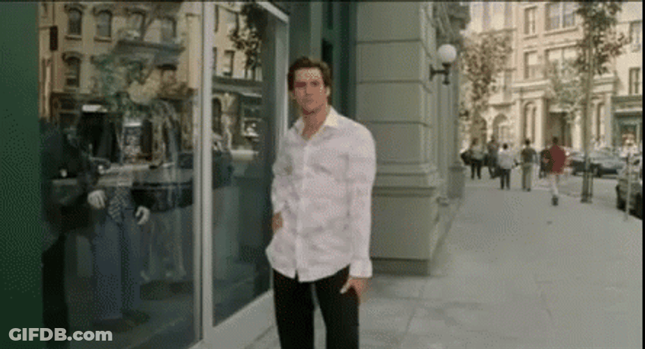 Bruce Almighty Copying The Mannequin GIF