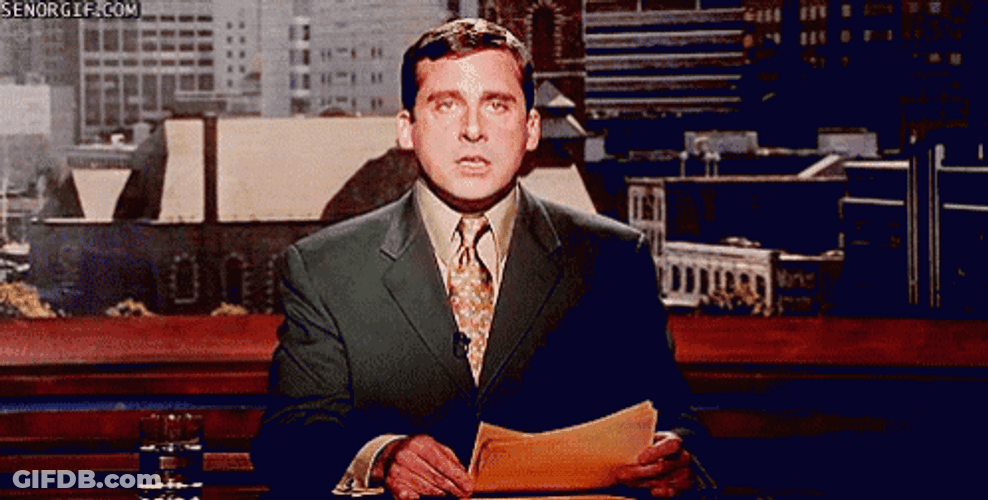 Bruce Almighty News Reporting GIF