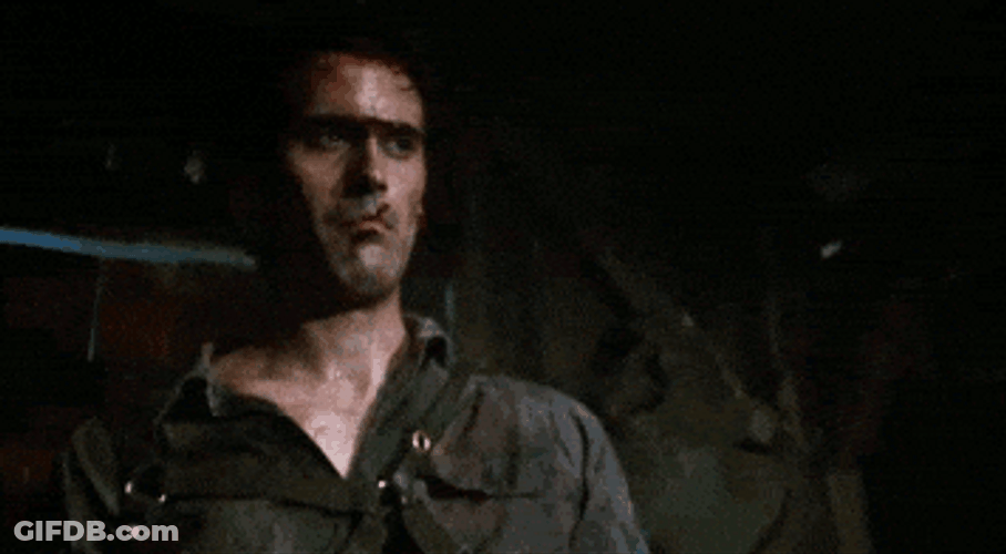 Bruce Campbell In Evil Dead Groovy GIF