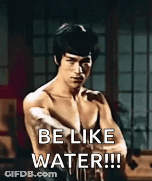 Bruce Lee Be Like Water GIF