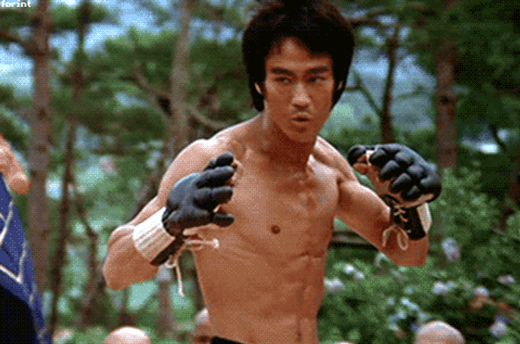 Bruce Lee Boxing Time GIF
