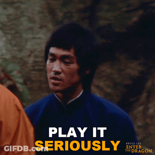 Bruce Lee Enter The Dragon Blue Shirt GIF