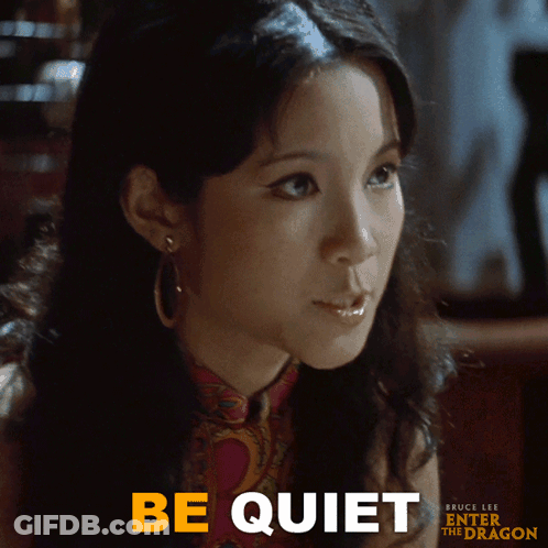Bruce Lee Enter The Dragon Woman Be Quiet GIF