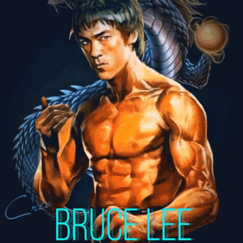 Bruce Lee Mad Pose GIF