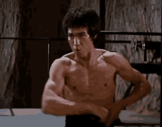 Bruce Lee Nun Chucks GIF