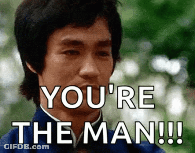 Bruce Lee You The Man GIF