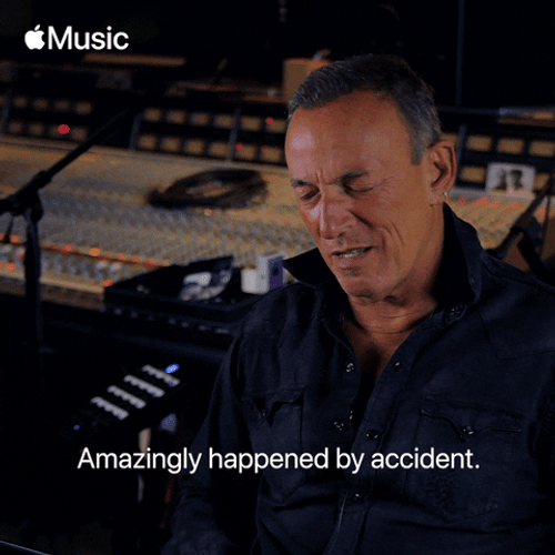 Bruce Springsteen Amazingly Happened By Accident GIF
