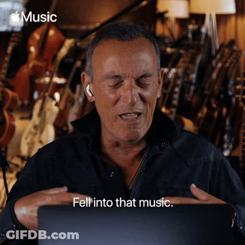 Bruce Springsteen Fell Into That Music GIF