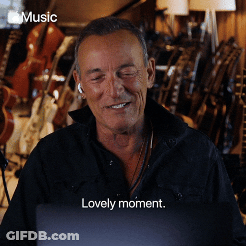 Bruce Springsteen Lovely Moment GIF