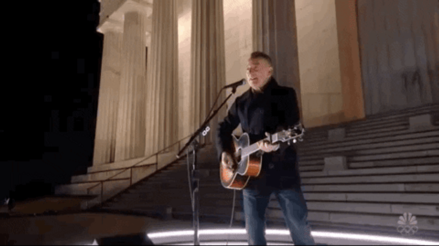 Bruce Springsteen Playing His Guitar GIF