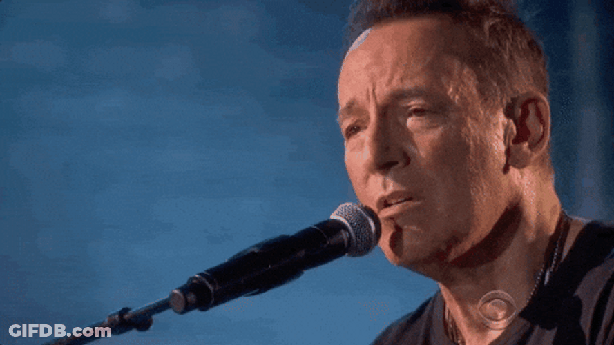 Bruce Springsteen Singing Close Shot GIF