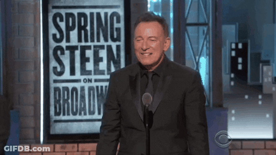 Bruce Springsteen Slightly Bowing GIF