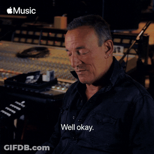Bruce Springsteen Well Okay GIF