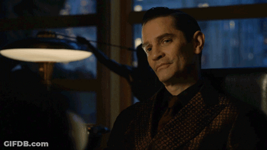 Bruce Wayne Talking Guilty GIF
