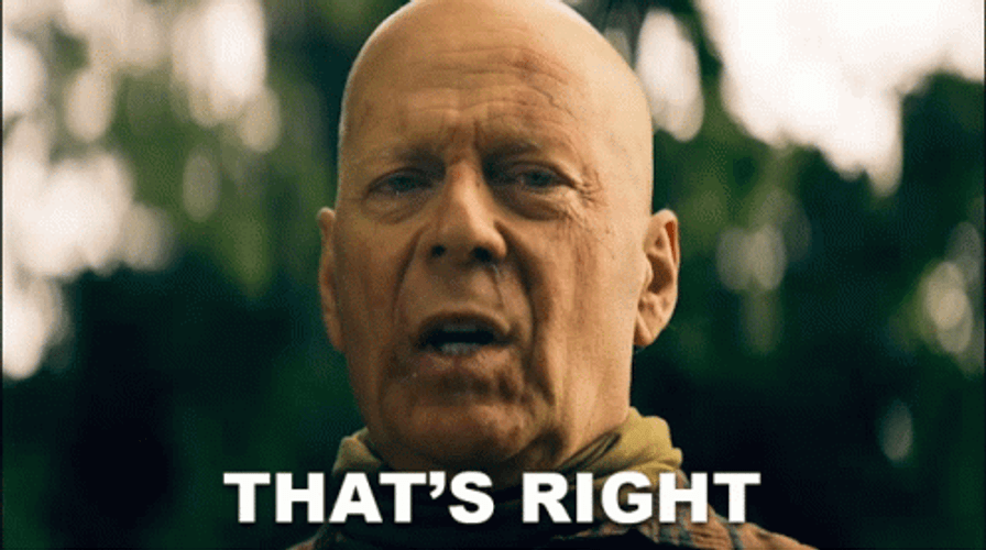 Bruce Willis That's Right GIF