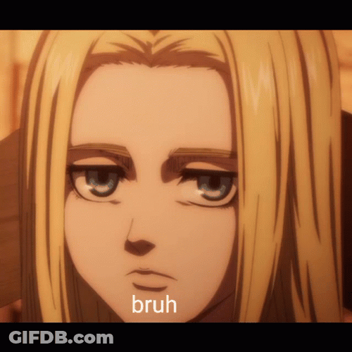 Bruh Meme Historia Reiss Triggered GIF