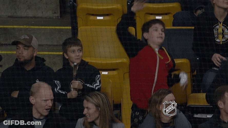 Bruins Cheering Kid GIF