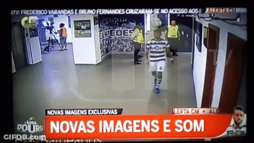 Bruno Fernandes CCTV Footage GIF