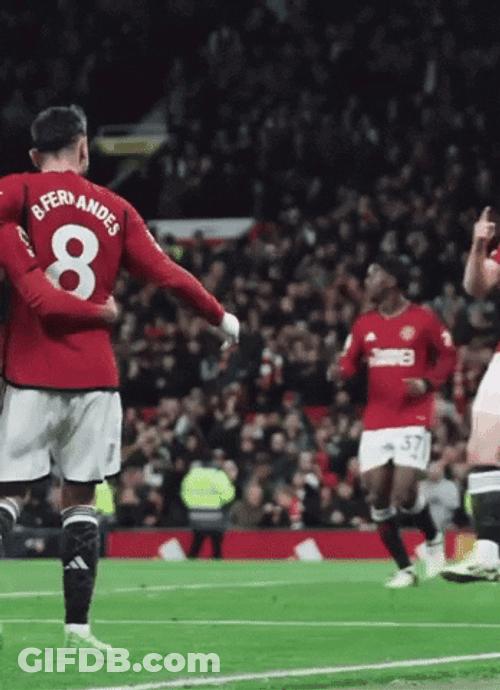 Bruno Fernandes Group Hug GIF