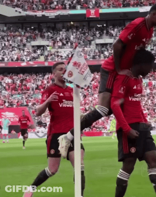 Bruno Fernandes Happy Team GIF