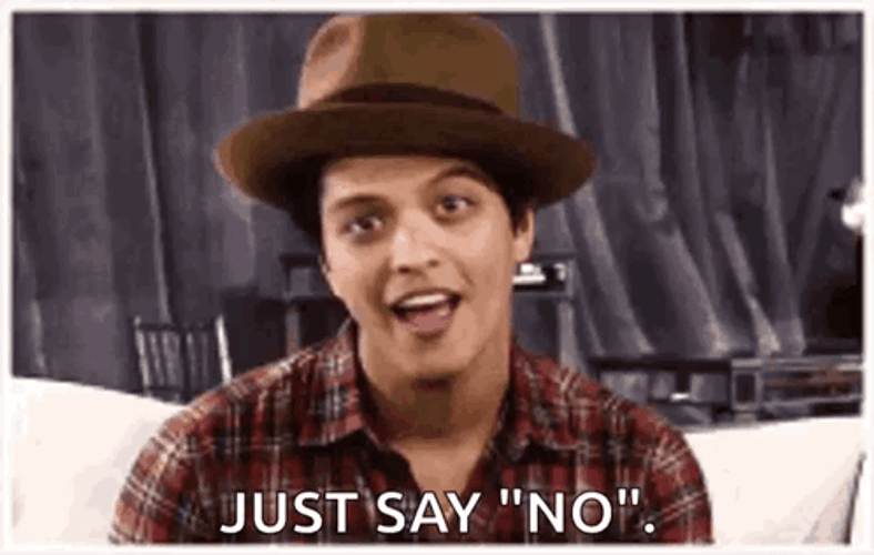 Bruno Mars Just Say No GIF
