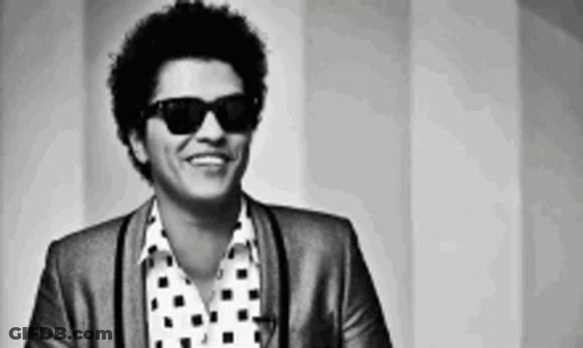 Bruno Mars Laughing GIF