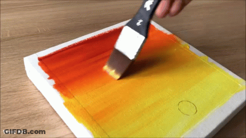 Brush Painting Yellow And Orange Gradient GIF