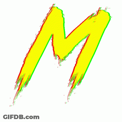 Brushed Writing M Yellow GIF