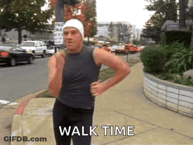 Bryan Cranston Power Walking Walk Time GIF