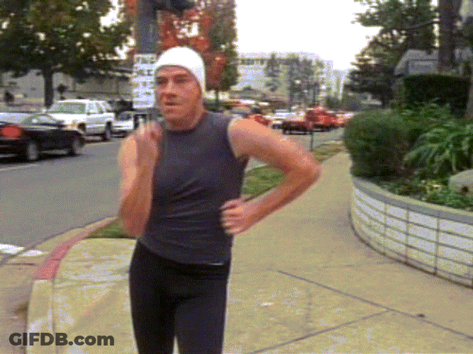 Bryan Cranston Walking Fast Feeling Alive GIF