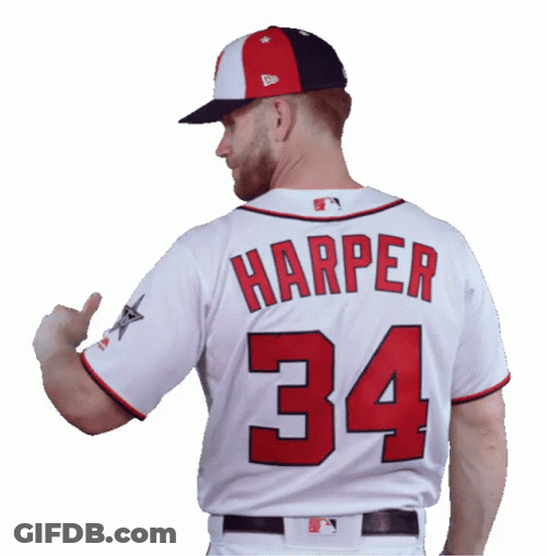 Bryce Harper Jersey Thirty Four GIF