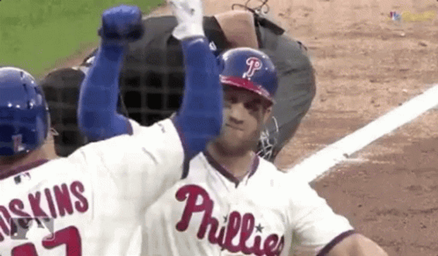 Bryce Harper Phillies Shoulder Hug GIF