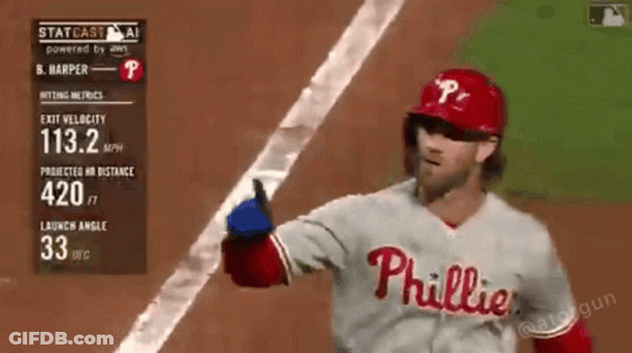 Bryce Harper Signing Silence GIF