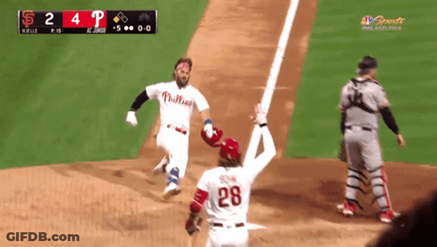 Bryce Harper Sliding Down GIF