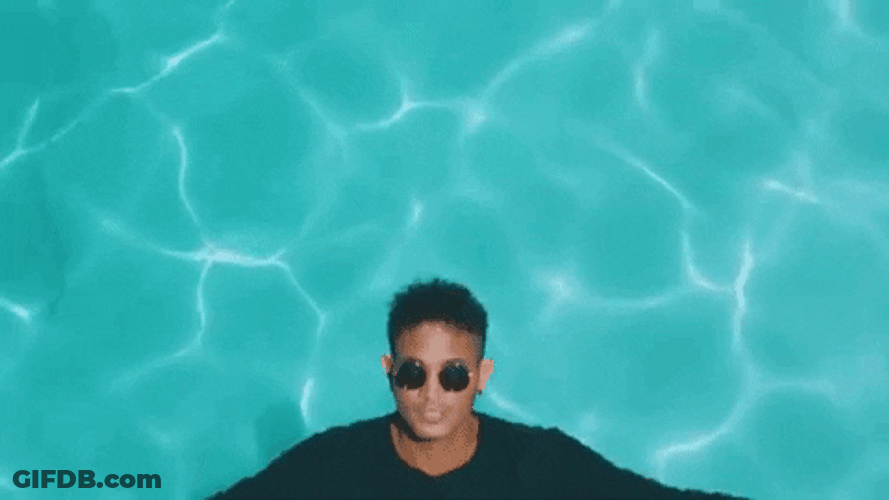 Bryce Vine Takes A Swim In Pool GIF