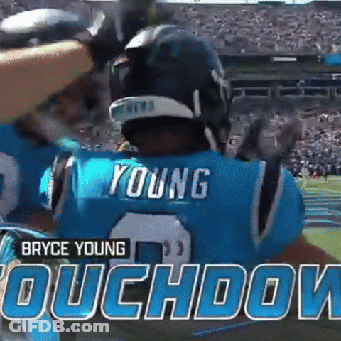 Bryce Young Duchoow Is A Football Player With A Blue Jersey GIF