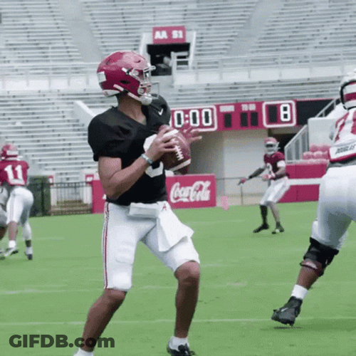 Bryce Young Forceful Ball Pass GIF
